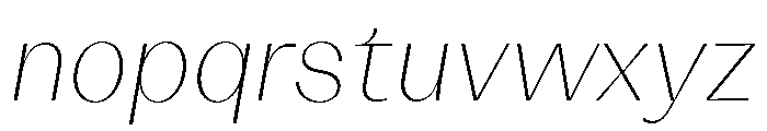 KAttilaPreview 25ThinItalic Font LOWERCASE