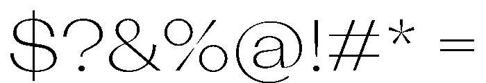 KAttilaPreview 30Extralight Instance Font OTHER CHARS