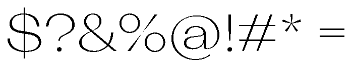 KAttilaPreview 30Extralight Font OTHER CHARS