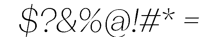 KAttilaPreview 35ExtralightItalic Font OTHER CHARS