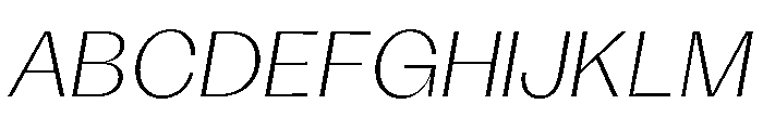KAttilaPreview 35ExtralightItalic Font UPPERCASE