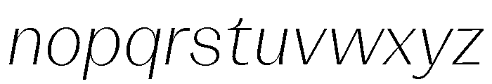 KAttilaPreview 35ExtralightItalic Font LOWERCASE