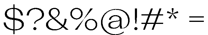 KAttilaPreview 40Light Instance Font OTHER CHARS