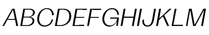 KAttilaPreview 45LightItalic Font UPPERCASE