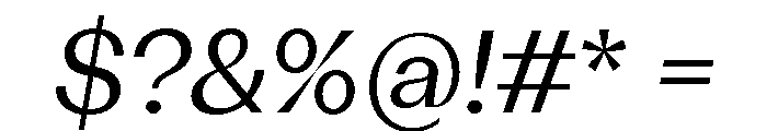 KAttilaPreview 55RegularItalic Font OTHER CHARS