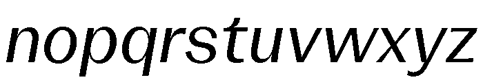 KAttilaPreview 55RegularItalic Font LOWERCASE