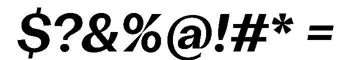 KAttilaPreview 75SemiboldItalic Font OTHER CHARS
