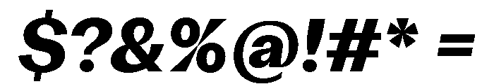 KAttilaPreview 85BoldItalic Font OTHER CHARS