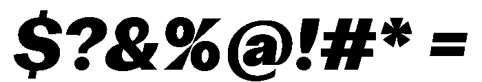 KAttilaPreview 95BlackItalic Font OTHER CHARS