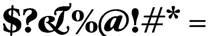 Kalice Black Font OTHER CHARS