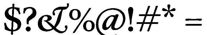 Kalice Bold Font OTHER CHARS