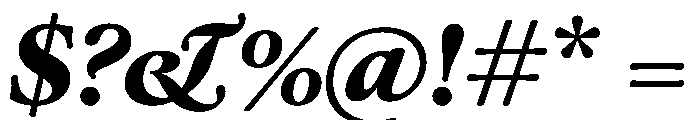 Kalice ExtraBoldItalic Font OTHER CHARS