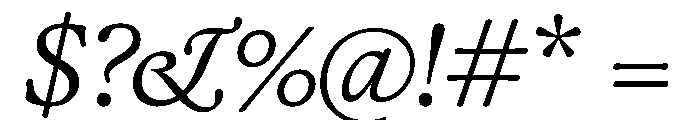 Kalice Italic Font OTHER CHARS