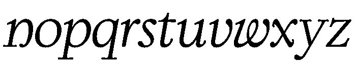 Kalice Italic Font LOWERCASE