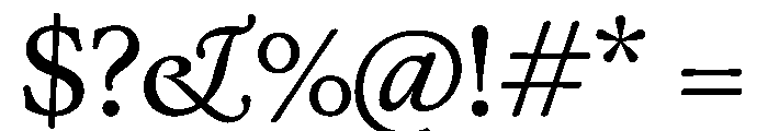 Kalice Medium Font OTHER CHARS