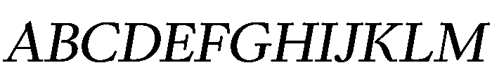 Kalice MediumItalic Font UPPERCASE