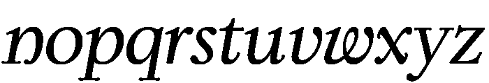 Kalice MediumItalic Font LOWERCASE