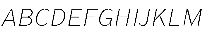 KantonGothic ExtraLightItalic Instance Font UPPERCASE