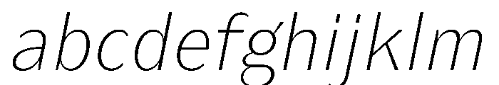 KantonGothic ExtraLightItalic Instance FONT