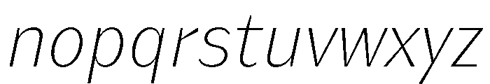 KantonGothic ExtraLightItalic Instance Font LOWERCASE