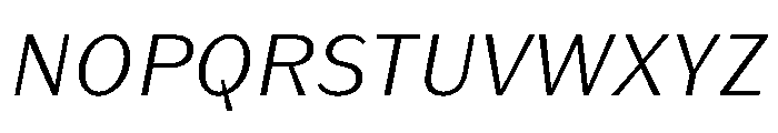 KantonGothic LightItalic Font UPPERCASE