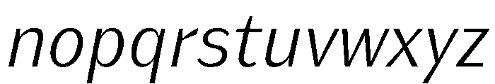 KantonGothic LightItalic Font LOWERCASE