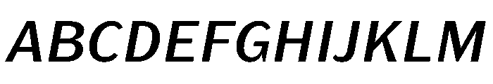 KantonGothic MediumItalic Instance Font UPPERCASE