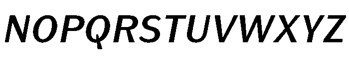 KantonGothic MediumItalic Instance Font UPPERCASE