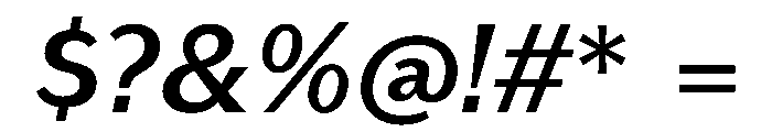 KantonGothic MediumItalic Font OTHER CHARS