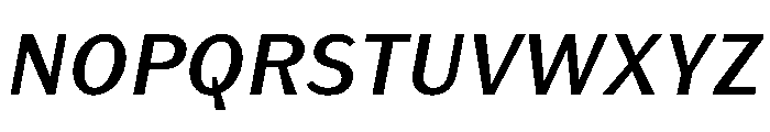 KantonGothic MediumItalic Font UPPERCASE
