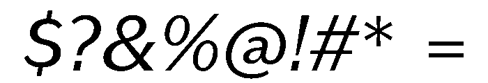 KantonGothic RegularItalic Instance Font OTHER CHARS