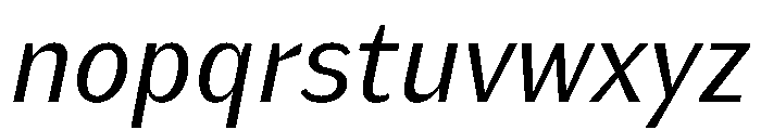 KantonGothic RegularItalic Instance Font LOWERCASE