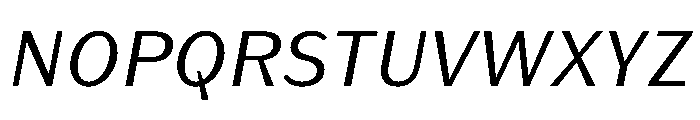 KantonGothic RegularItalic Font UPPERCASE