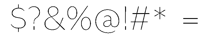 KantonGothic Thin Font OTHER CHARS