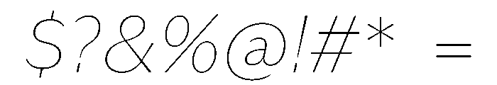 KantonGothic ThinItalic Instance Font OTHER CHARS