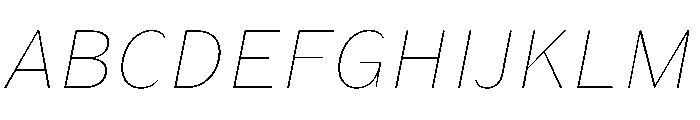 KantonGothic ThinItalic Instance Font UPPERCASE