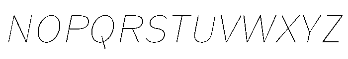 KantonGothic ThinItalic Instance Font UPPERCASE