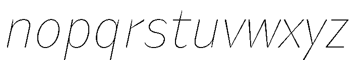 KantonGothic ThinItalic Instance Font LOWERCASE