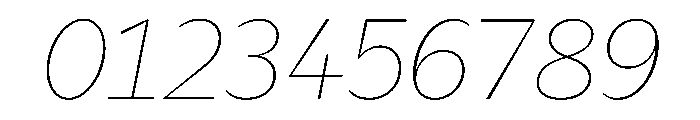 KantonGothic ThinItalic Font OTHER CHARS