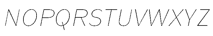 KantonGothic ThinItalic Font UPPERCASE
