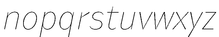 KantonGothic ThinItalic Font LOWERCASE