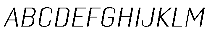 Kapitol LightItalic Instance Font UPPERCASE