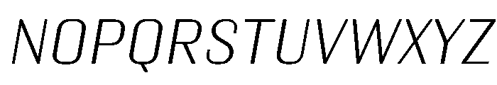 Kapitol LightItalic Instance Font UPPERCASE