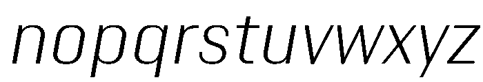 Kapitol LightItalic Instance Font LOWERCASE