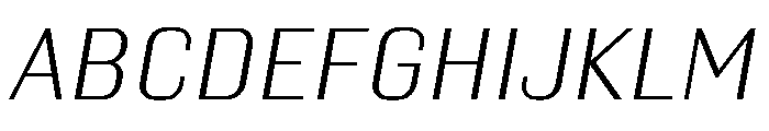 Kapitol LightItalic Font UPPERCASE