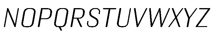 Kapitol LightItalic Font UPPERCASE