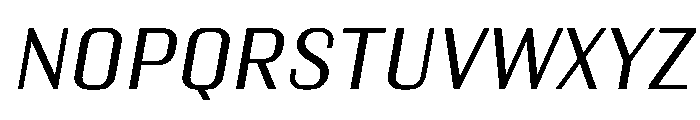 Kapitol RegularItalic Instance Font UPPERCASE