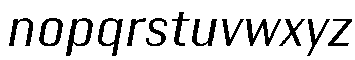 Kapitol RegularItalic Instance Font LOWERCASE