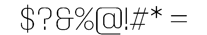 Kapitol Thin Instance Font OTHER CHARS