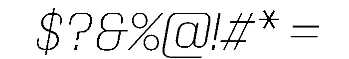 Kapitol ThinItalic Instance Font OTHER CHARS